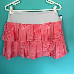 NWT Faye + Florie Lisa Pink Layered Ruffled Skorts